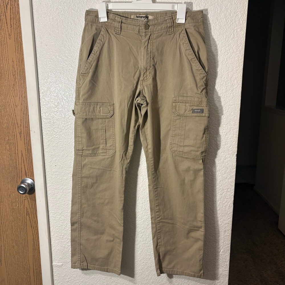 Wrangler Authentics Men's Khaki Cargo Pants‎ Size 30x30 Utility Workwear